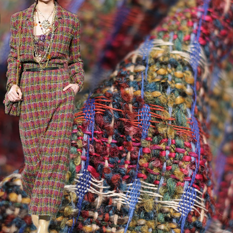 Красная/зеленая решетчатая шер – обзор и цена Sewing Tweed Fabric