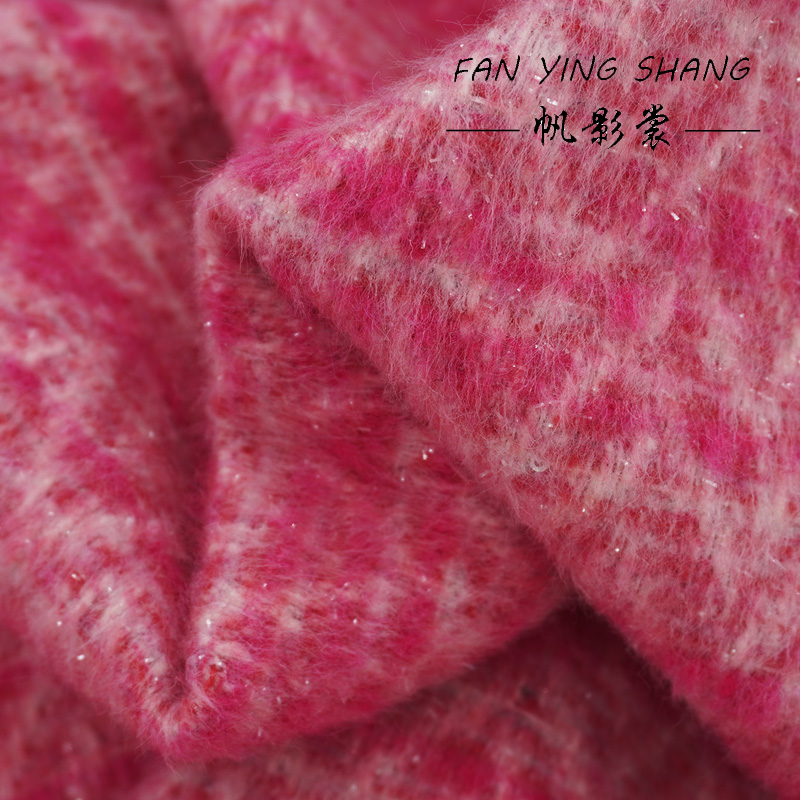 2025 Новая мода розово-розовог – обзор и цена Sewing Tweed Fabric